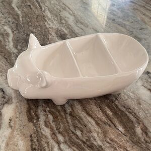 Ceramic Pig Shaped Divided Dish